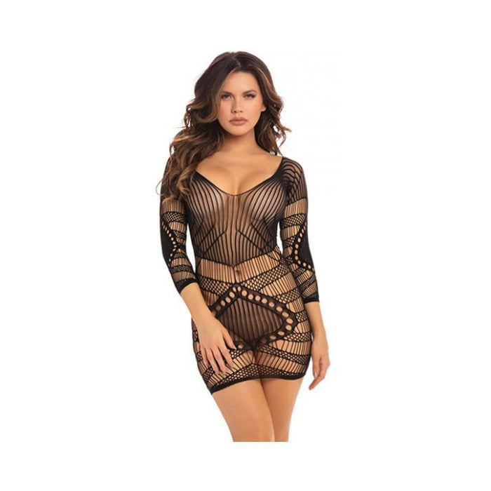 Pink Lipstick Pleasure Craft Net Dress Black S/m