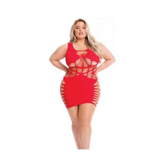 Pink Lipstick Dynamite Diva Dress Red Qn