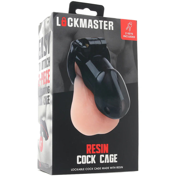 Lockmaster 4&quot; Resin Cock Cage Black