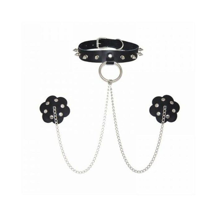 Neva Nude Pasty With Collar and Chain