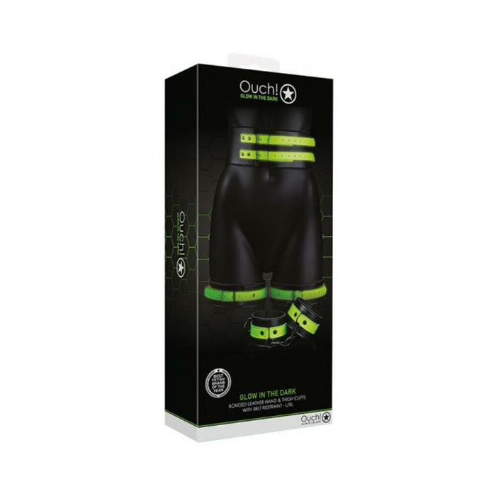 Ouch Thigh Cuffs Belt Handcuff L/xl Gitd