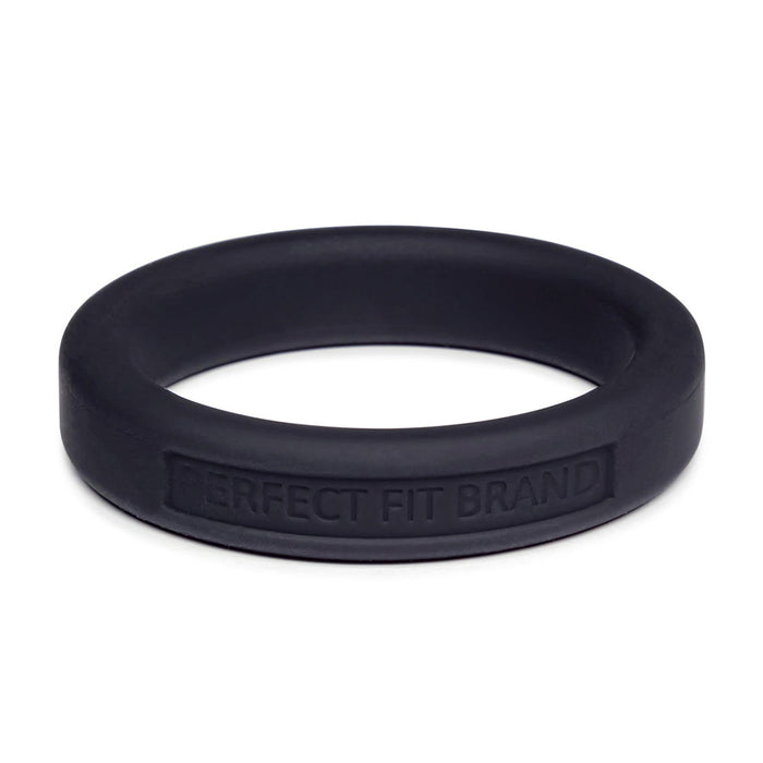 Classic 1.75 (44 mm) Silicone Med. Stretch Penis Ring Black