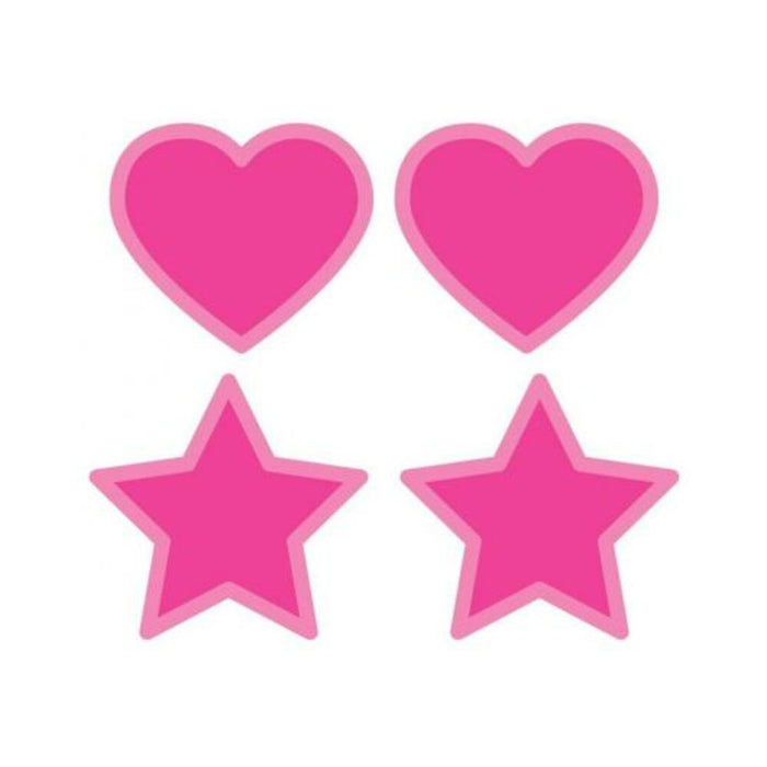 Peekaboo Gitd Hearts/stars Hot Pink