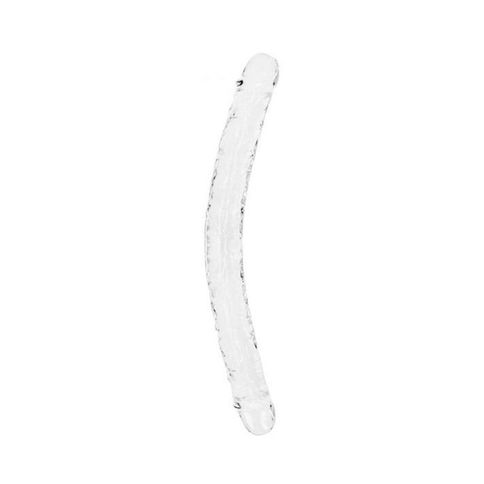 Realrock Crystal Clear Double Dong 18 In. Dual-ended Dildo Clear