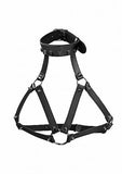 Ouch! Skulls And Bones Harness With Skulls & Spikes Black