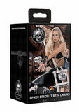 Ouch! Skulls & Bones Bracelet With Spikes And Chains Black