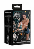 Ouch! Handcuffs With Skulls And Chains Black