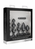 Silicone USB Rechargeable Anal Set Black