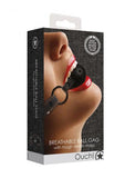 Breathable Ball Gag - With Roughend Denim Straps - Black