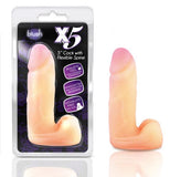X5 5.5 inches Natural Feel Dildo Flexible Internal Spine