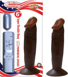 All American Whopper 6 inches Vibrating Dong Brown