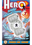 Hero Double Pleaser Teaser Cock Ring Waterproof Clear