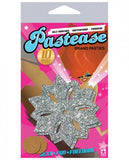 Silver Glitter Snowflakes Nipple Pasties O/S
