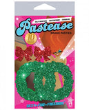 Wreath with Bows Glitter Green Red Pasties