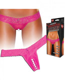 Crotchless Panties Pearl Beads Pink M/L