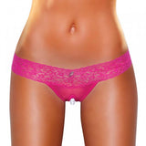 Crotchless Panties Pearl Beads Pink M/L