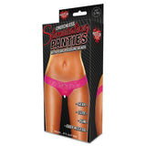 Crotchless Panties Pearl Beads Hot Pink S/M