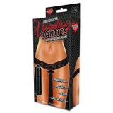 Crotchless Vibrating Thong Beads Black S/M