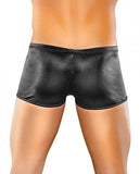 Male Power Satin Lycra Boxer Shorts Black Small