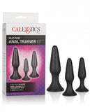 Silicone Anal Trainer Kit Black 3 Piece Set