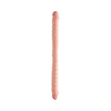 Basix Rubber Works - 18in. Ribbed Double Dong Beige