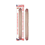 Real Skin All American Whoppers Double Dong 18" - Beige
