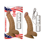 Latin American Whoppers 7in Curved Vibrating Dong With Balls