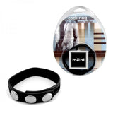 M2M Cock Ring Leather 3 Snaps Black