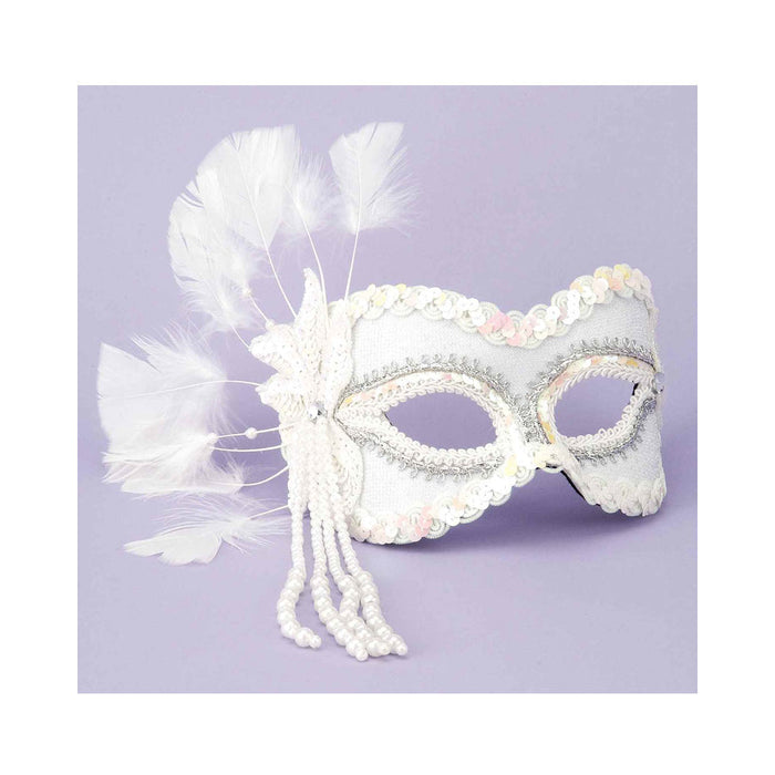 Fantasy Half Mask-White