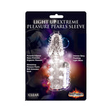 Light Up Extreme Vibrating Pleasure Clear Sleeve