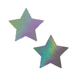 Neva Nude Pasty Star Silver Holographic