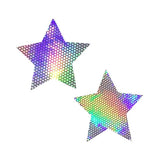 Neva Nude Pasty Star Silver Holographic