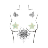 Neva Nude Pasty Star Sequins Iridescent White