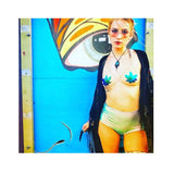 Neva Nude Pasties Pot Leaf Sequin Green To Black