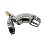 Stainless Cock Cage With Padlock  In Clamshell