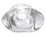 Tight Hole Clear Ribbed Penis Sheath