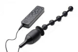 Voodoo Beads 10X Vibrating Silicone Anal Wand Black