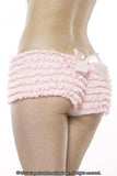 Ruffle Shorts Back Bow Detail Pink O/S