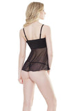 Ruffle Babydoll Black O/S