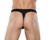 Male power zipper thong black l/xl