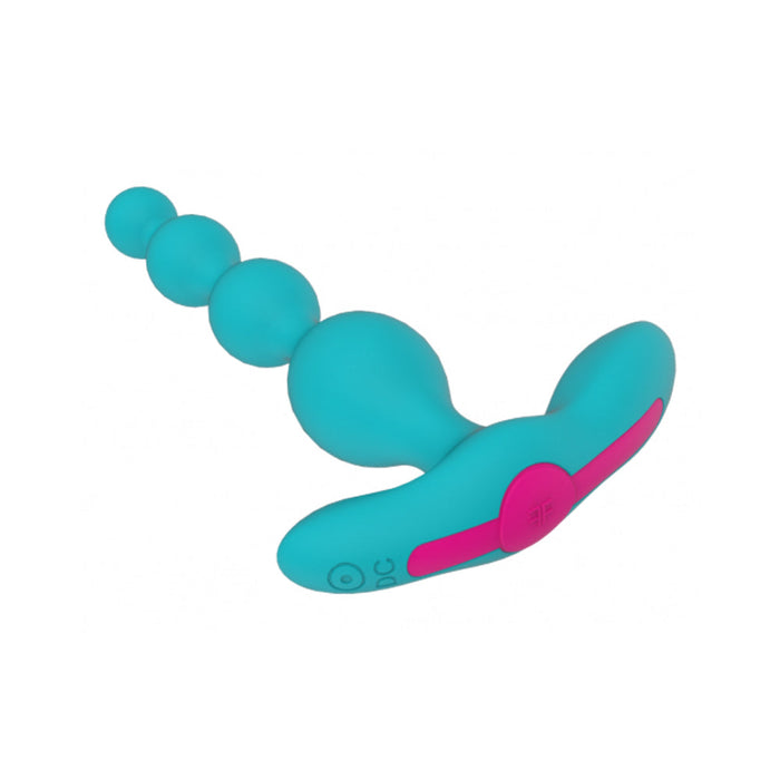 Femmefunn Funn Beads Vibrating Anal Beads Turquoise Blue